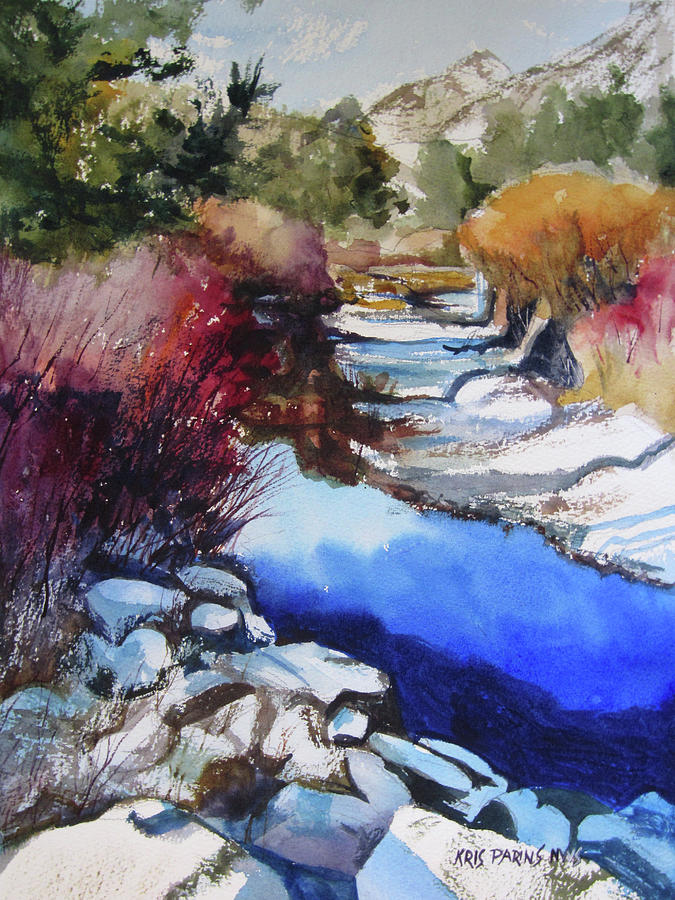 Mountain Painting - Up a Creek #1 by Kris Parins
