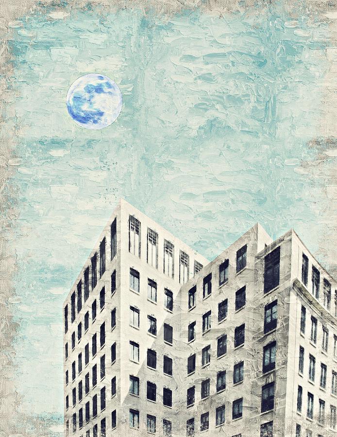 Urban Moon by Adam Asar 2 #1 Painting by Celestial Images