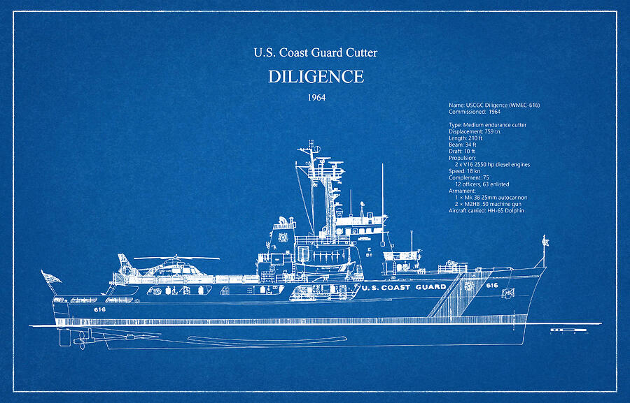 U.S. Coast Guard Cutter Diligence Digital Art by StockPhotosArt Com ...