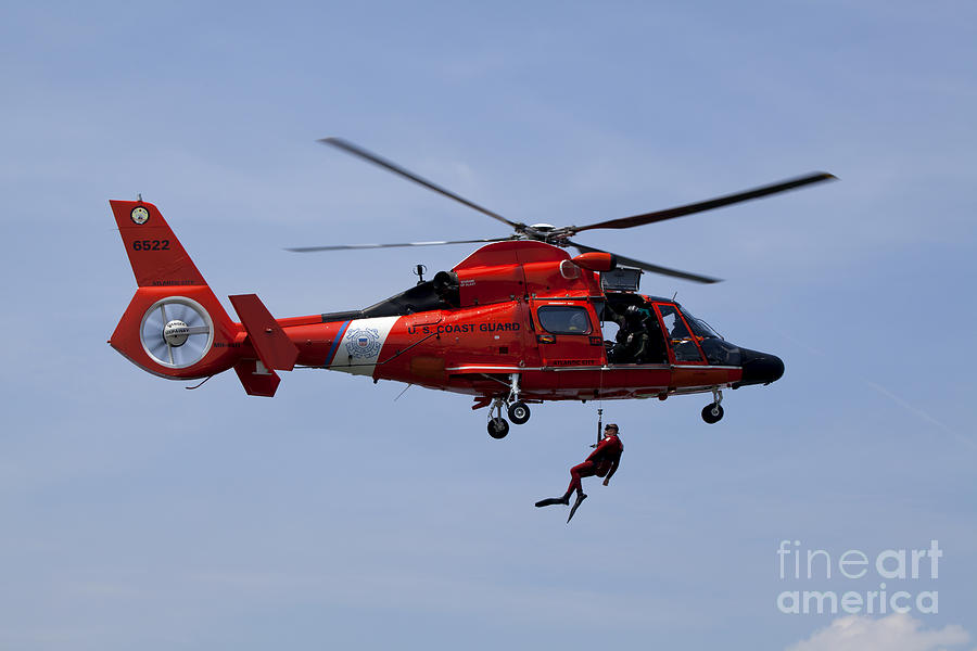 US Coast Guard MH-65-C Dauphin Rescue helicopter #1 Photograph by Anthony Totah