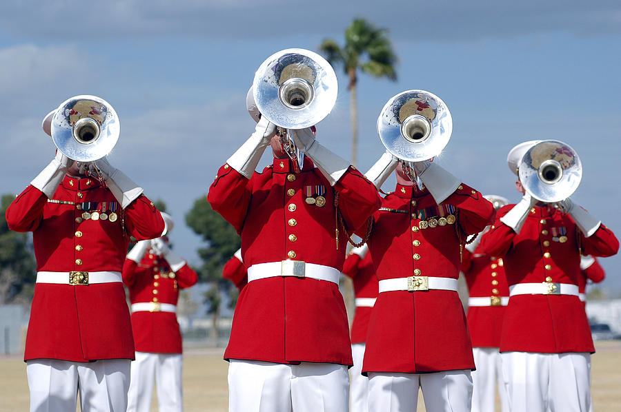 U.s. Marine Corps Drum And Bugle Corps #1 Photograph by Stocktrek Images