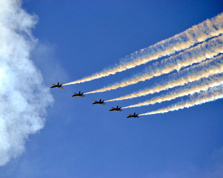 U.S. Navy Blue Angels FA 18 Hornets #1 Photograph by Katy Hawk
