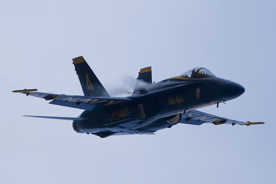 Jet Photograph - US Navy Blue Angels High Speed Turn #1 by Dustin K Ryan