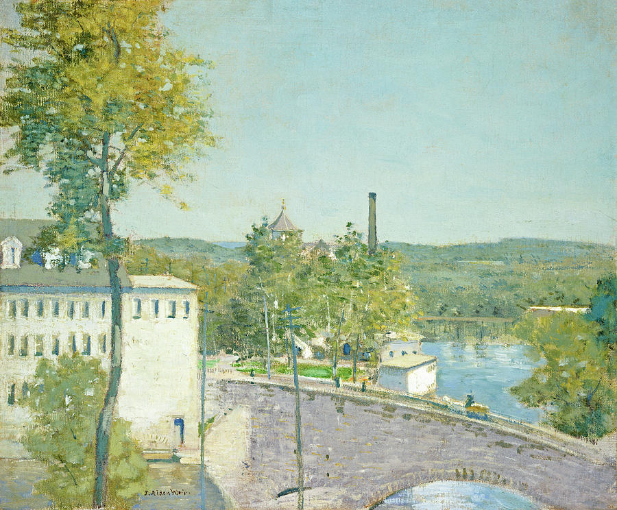 U.S. Thread Company Mills, Willimantic, Connecticut #1 Painting by Julian Alden Weir