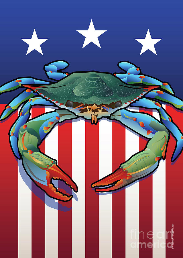 USA Blue Crab #1 Digital Art by Joe Barsin
