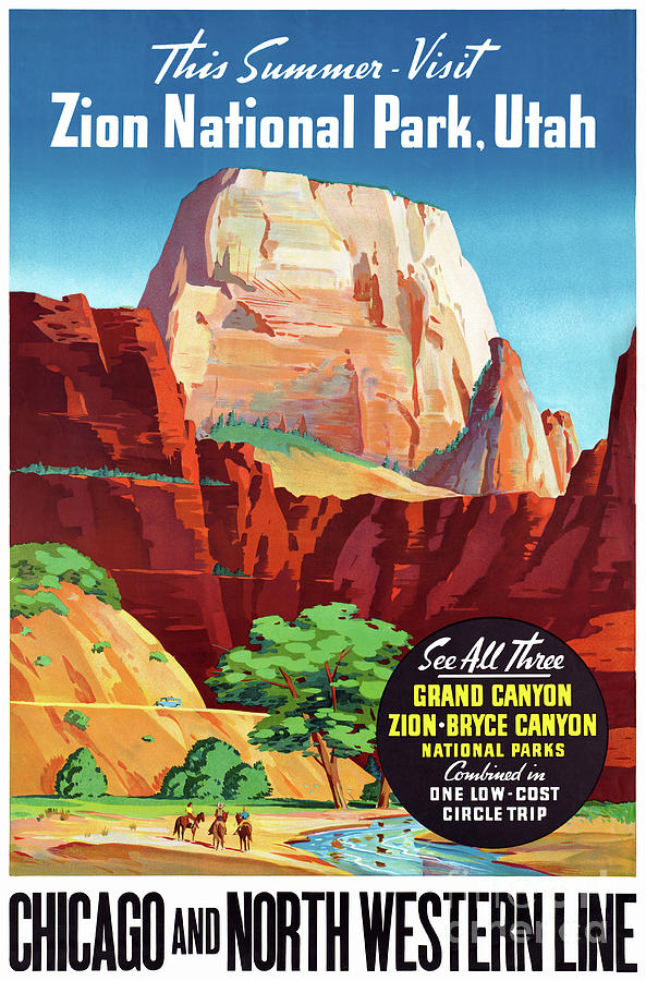 Vintage Mixed Media - USA Utah Vintage Travel Poster Restored #1 by Vintage Treasure