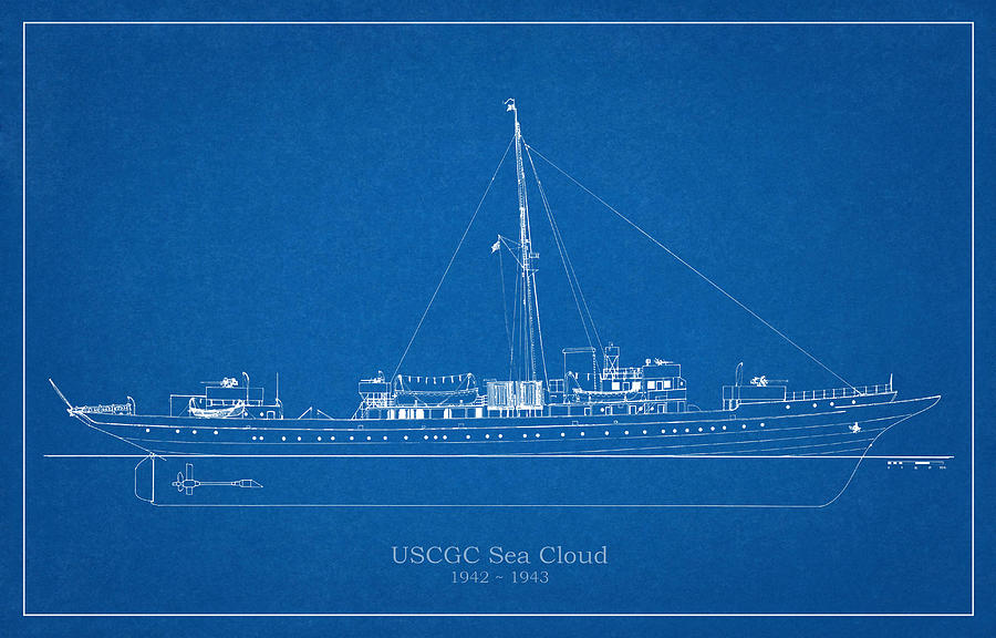 USCG Cutter Sea Cloud Drawing by StockPhotosArt Com | Pixels