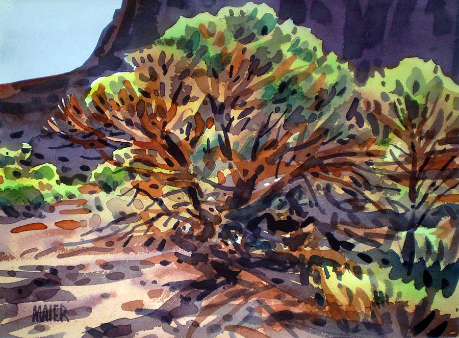 Desert Painting - Utah Juniper #1 by Donald Maier