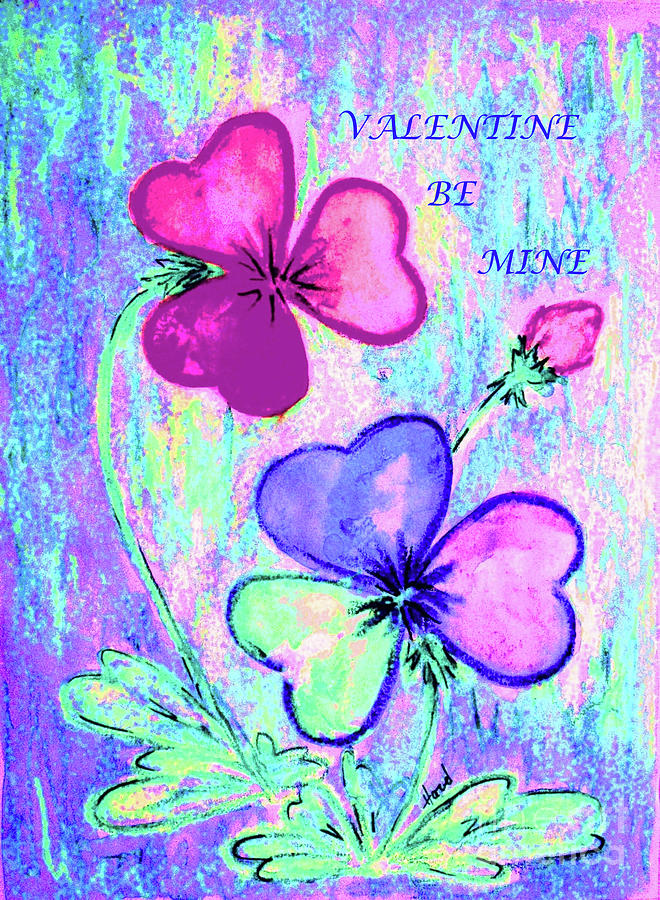 Valentine Be Mine #1 Painting by Hazel Holland