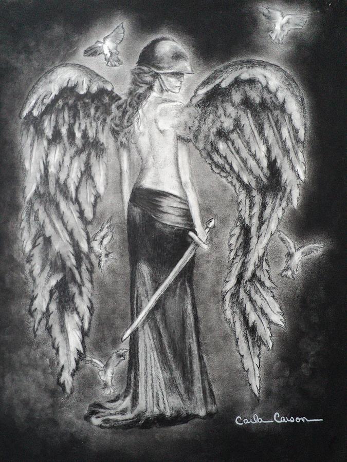 Valkyrie Angel Drawing by Carla Carson