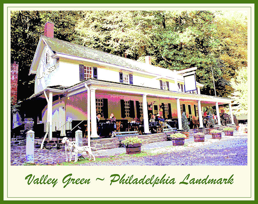 Valley Green Inn Philadelphia Pennsylvania Landmark #1 Digital Art by A Macarthur Gurmankin