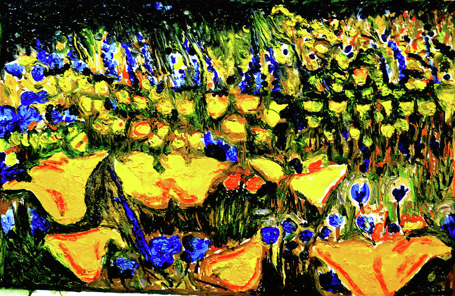 Valley Of Flowers-2 #1 Painting by Anand Swaroop Manchiraju