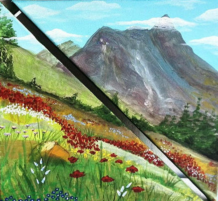 Nature Painting - Valley #1 by Sigita Smetonaite