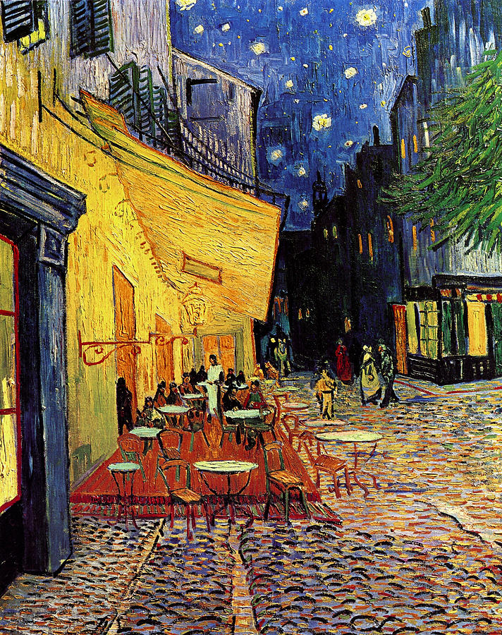 Vincent Van Gogh Painting - Van Gogh Cafe Terrace Place du Forum at Night #1 by Vincent Van Gogh