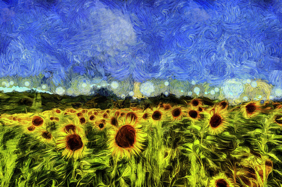 Van Gogh Sunflowers #1 Photograph by David Pyatt