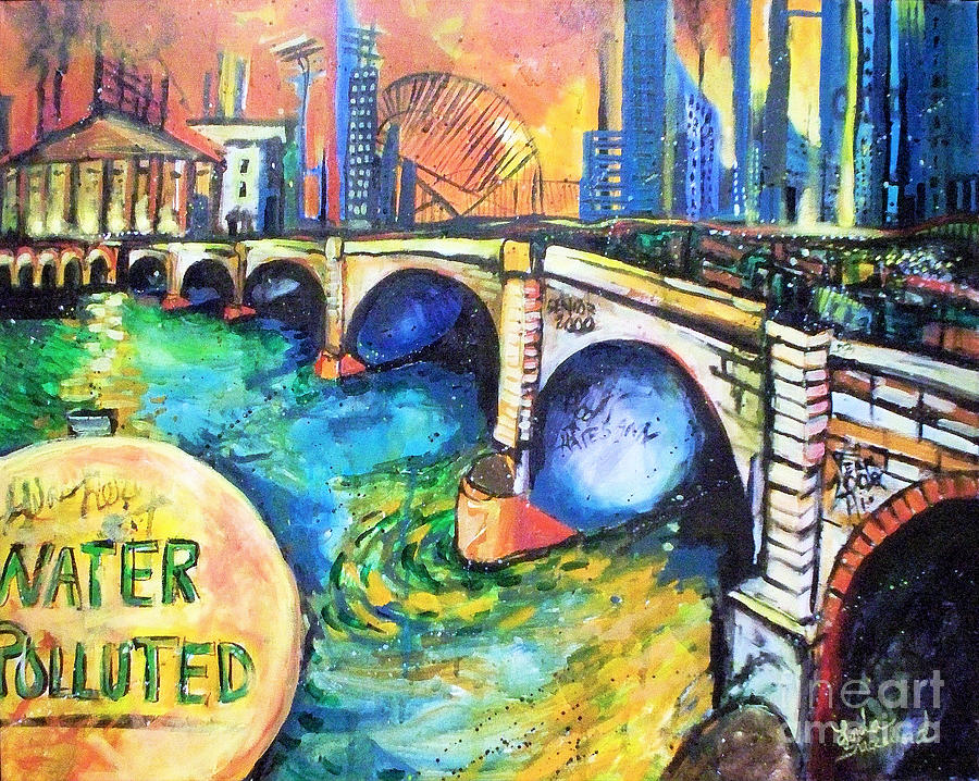 Derrains London Bridge Painting by Linda Shackelford