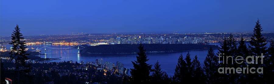 Vancouver At Dusk #1 Photograph by Terry Elniski