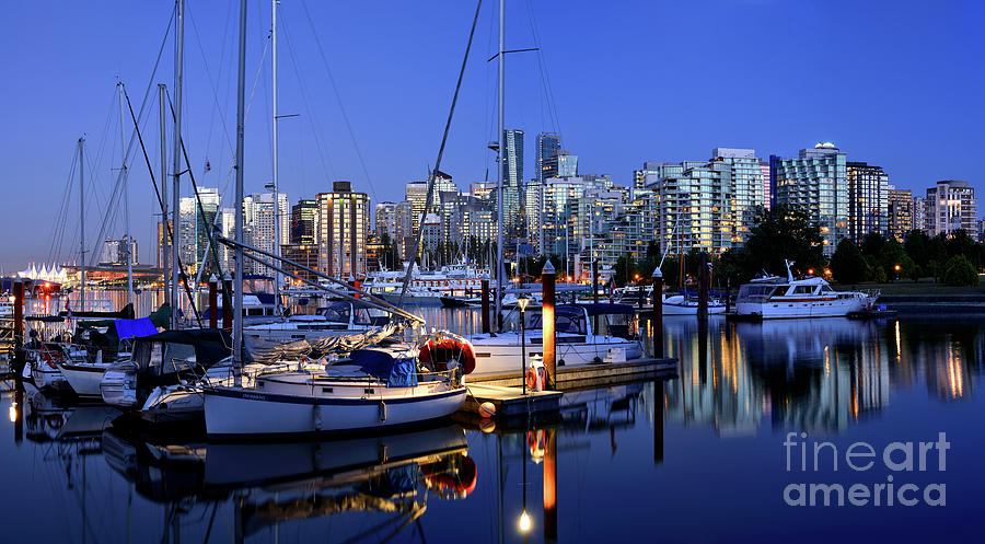 Vancouver Evening Skyline  #1 Photograph by Terry Elniski