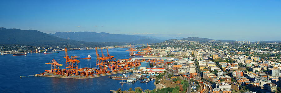 Vancouver rooftop view  #1 Photograph by Songquan Deng