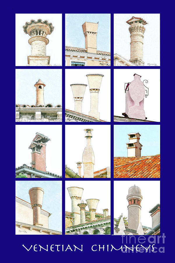 Venetian Chimneys #2 Digital Art by Mariarosa Rockefeller