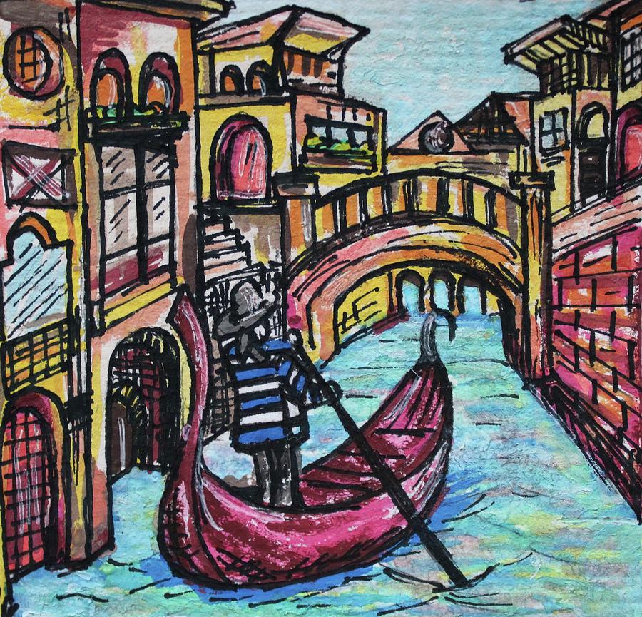 Watercolor Painting - Venice #1 by Art By Naturallic