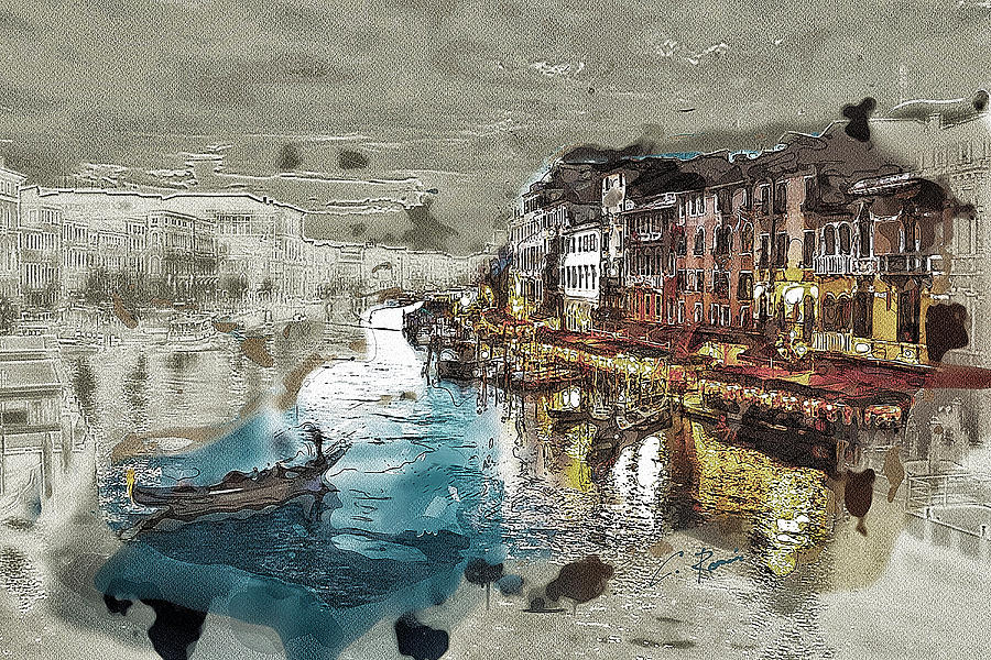 Venice #2 Digital Art by Charlie Roman