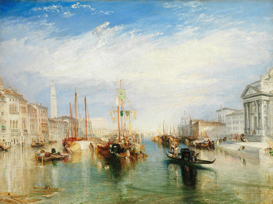 Venice, from the Porch of Madonna della Salute, from circa 1835 Painting by Joseph Mallord William Turner