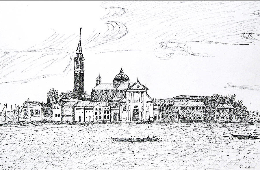 Venice Italy #1 Drawing by Monica Engeler