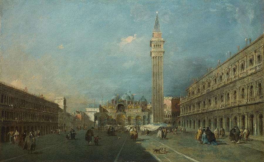 Francesco Guardi Painting - Venice  Piazza San Marco #1 by Francesco Guardi