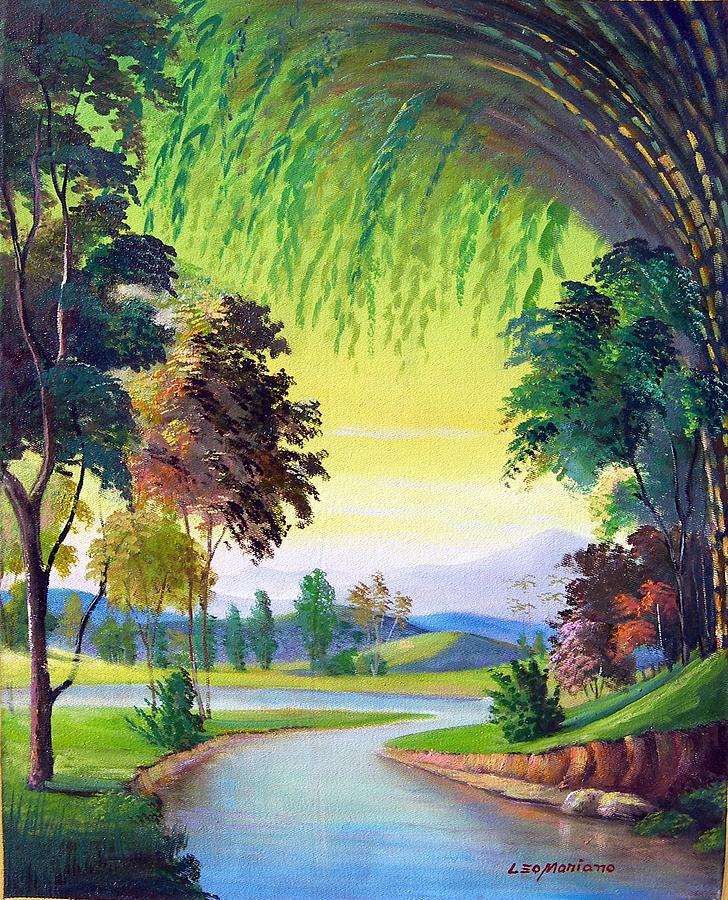 Landscape Painting - Verde Que Te Quero Verde #1 by Leomariano artist BRASIL