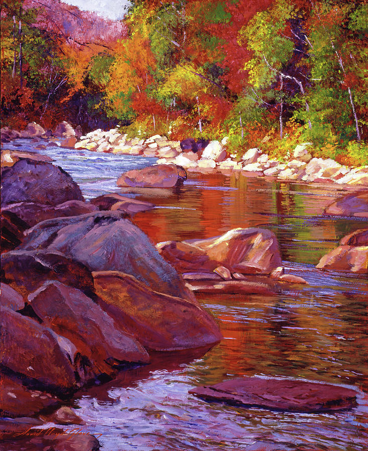 Vermont River #1 Painting by David Lloyd Glover