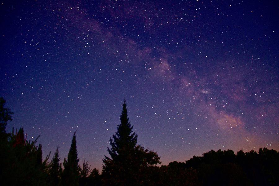 Nature Photograph - Milky Way over the Huron National Forest by Michael Peychich