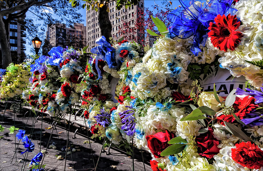 Veterans Day NYC 11_11_16 Wreathes #1 Photograph by Robert Ullmann