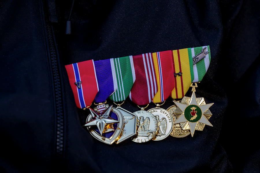 Veterans Day NYC 11_11_17 Medals #1 Photograph by Robert Ullmann