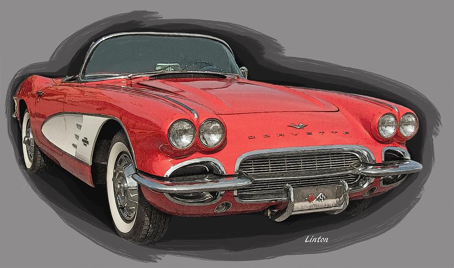 Corvette Digital Art - Vette #1 by Larry Linton