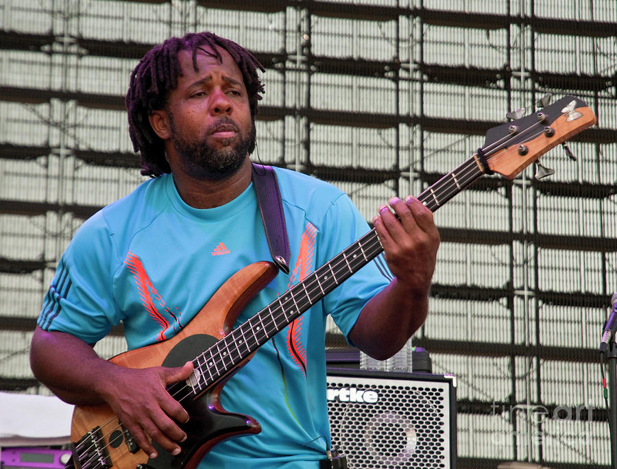 Bass Photograph - Victor Wooten with Bela Fleck and the Flecktones at Bonnaroo 2011 #1 by David Oppenheimer
