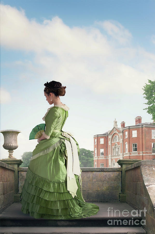 Victorian Woman In A Green Dress #1 Photograph by Lee Avison