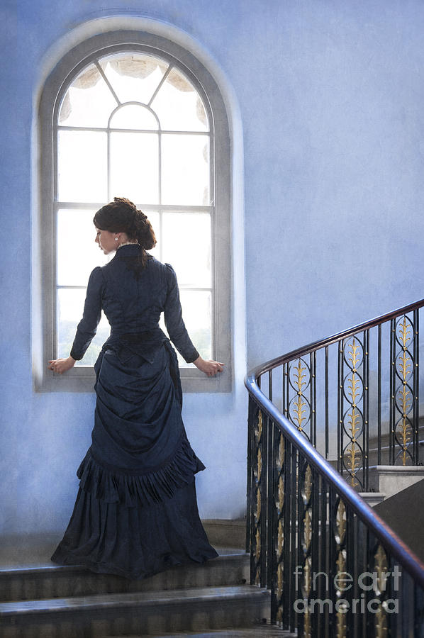 Victorian Woman On The Staircase #1 Photograph by Lee Avison
