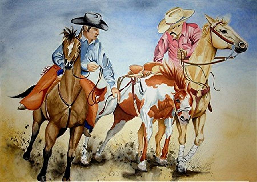 Horse Painting - Victory Dance #1 by Jimmy Smith