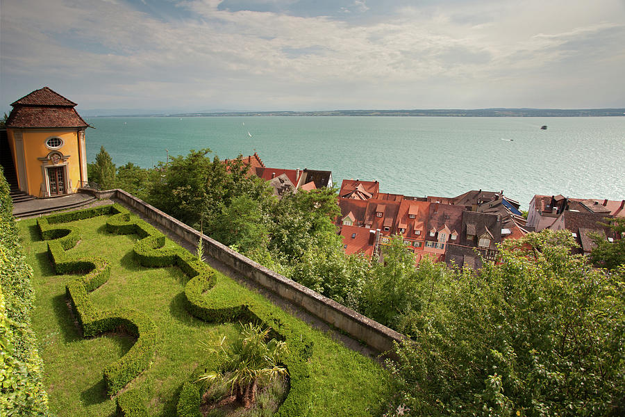View From New Castle Gardens In Meersburg Photograph