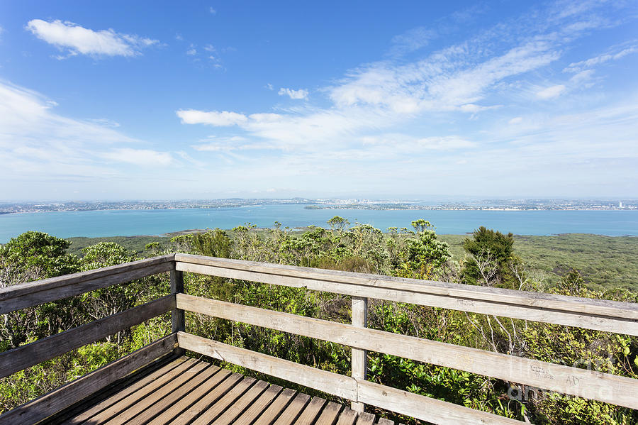 View from Rangitoto island over Auckland in New Zealand #1 Photograph by Didier Marti