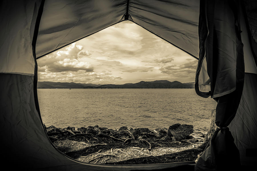 View From Tent At Lake Jocassee Camping Site #1 Photograph by Alex Grichenko