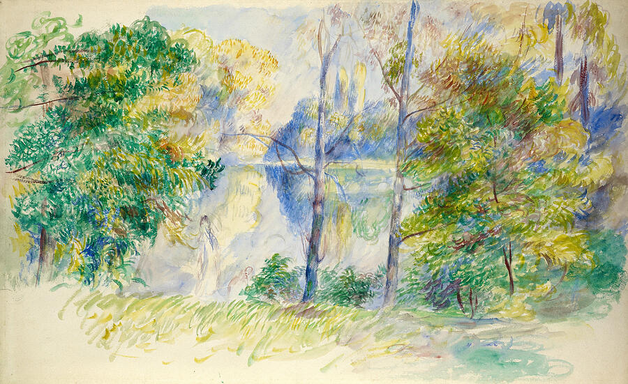 View of a Park, from 1885 Painting by Auguste Renoir