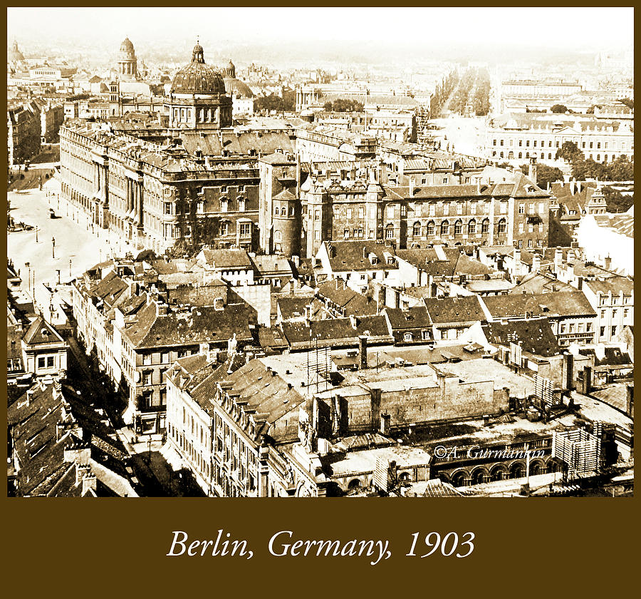 View of Berlin, Germany, 1903, Vintage Photograph #1 Photograph by A Macarthur Gurmankin