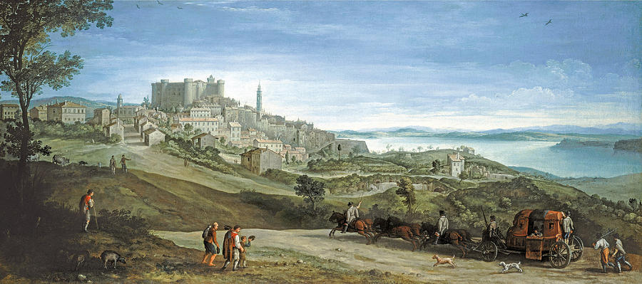 View of Bracciano #2 Painting by Paul Bril