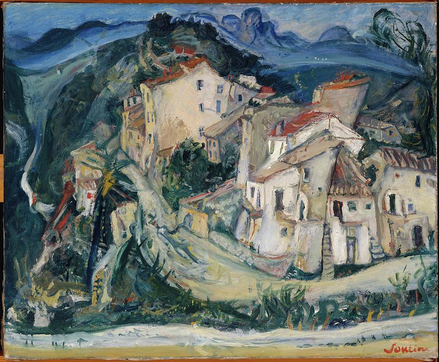 View of Cagnes #1 Painting by Chaim Soutine