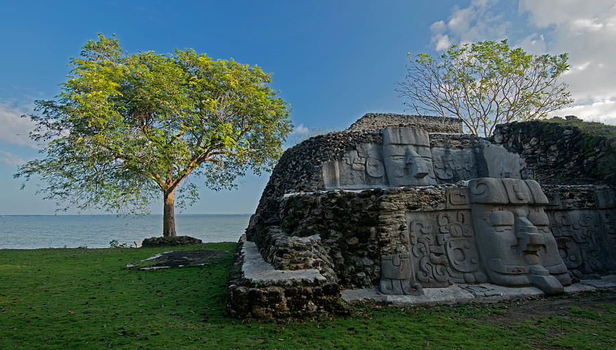 View Of Cerros Maya Ruins At Cerros #1 Photograph by Panoramic Images ...