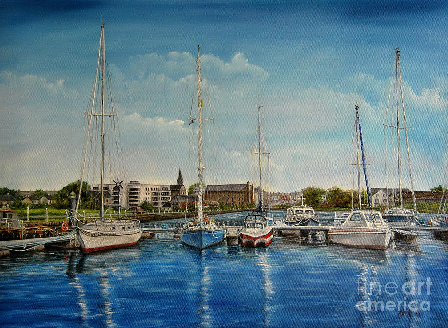 View of Kilrush from the Marina Painting by Avril Brand - Fine Art America