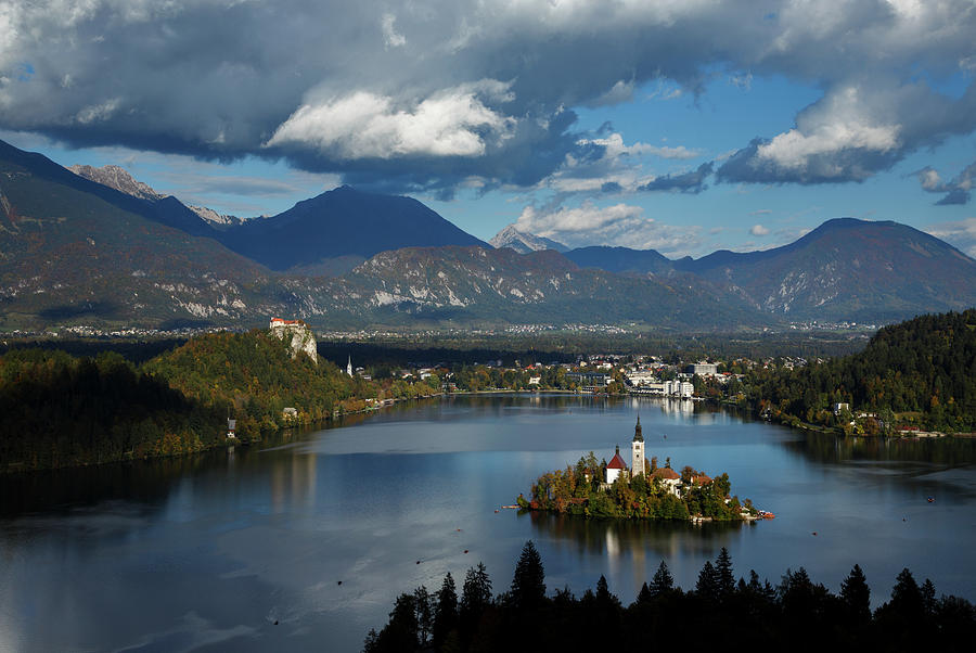 View of Lake Bled from Ojstrica #1 Photograph by Ian Middleton