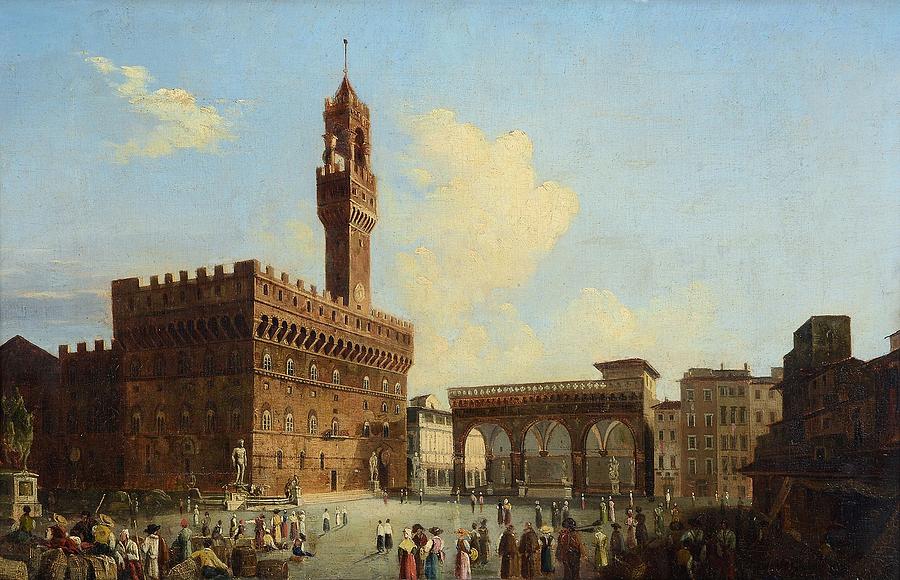 View  of Piazza della Signoria, #1 Painting by MotionAge Designs